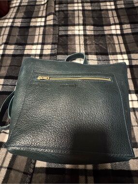 Portland Leather Small tote backpack- Lagoon